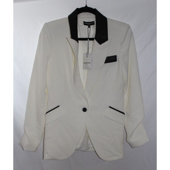 Generation Love Hudson Crepe Blazer WHITE BLACK NWT SZ M $385 ONE OF‎ A KIND! - Picture 1 of 6